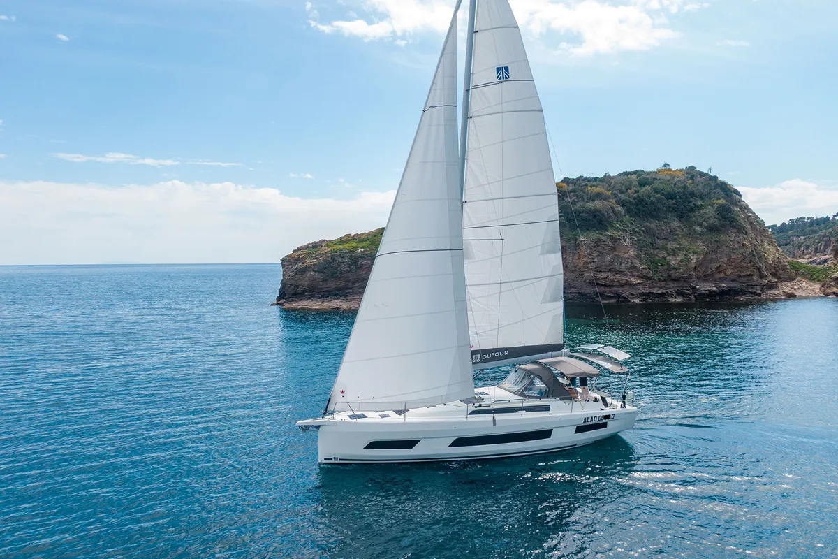 Mizar - Water maker, Solar Pane, a Dufour 41 sailboat at Piombino, Italy