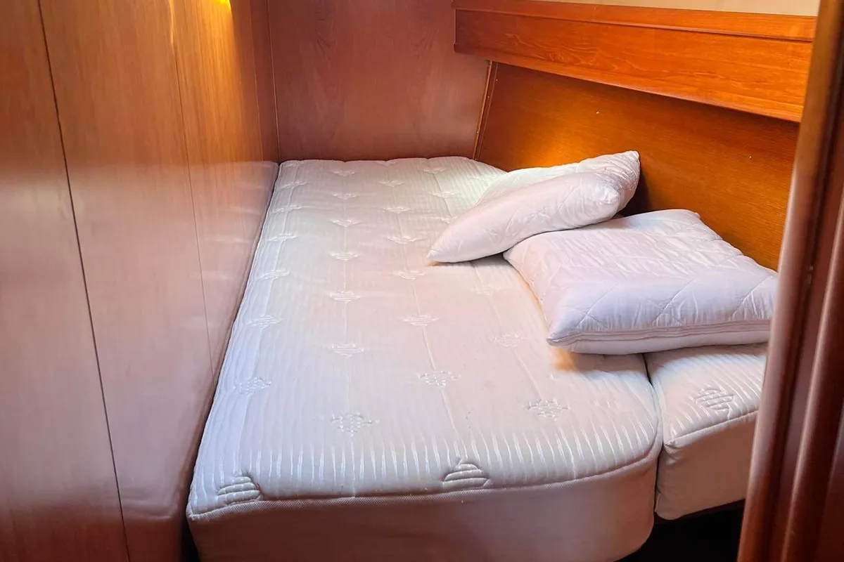 Cabin on Family, a Jeanneau Sun Odyssey 49 sailboat at Municipal Unit of Lefkada, Greece