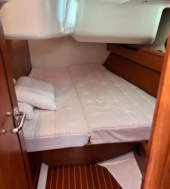 Cabin on Family, a Jeanneau Sun Odyssey 49 sailboat at Municipal Unit of Lefkada, Greece