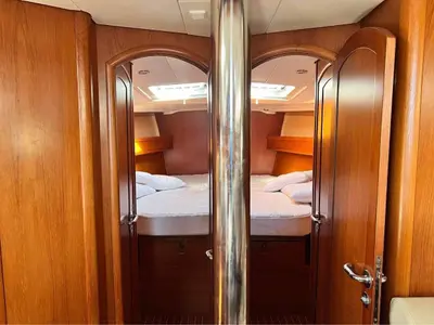 Cabin on Family, a Jeanneau Sun Odyssey 49 sailboat at Municipal Unit of Lefkada, Greece