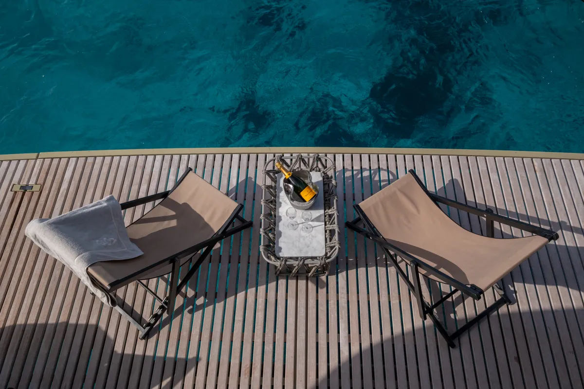 Deck of YGO., a Sunreef 60 catamaran at Palma de Mallorca, Spain