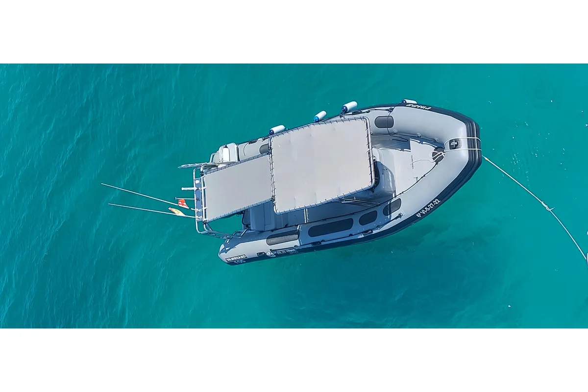 Exterior view of Fog, a Gulet Vanguard DR-760 motorboat at Baiona, Spain