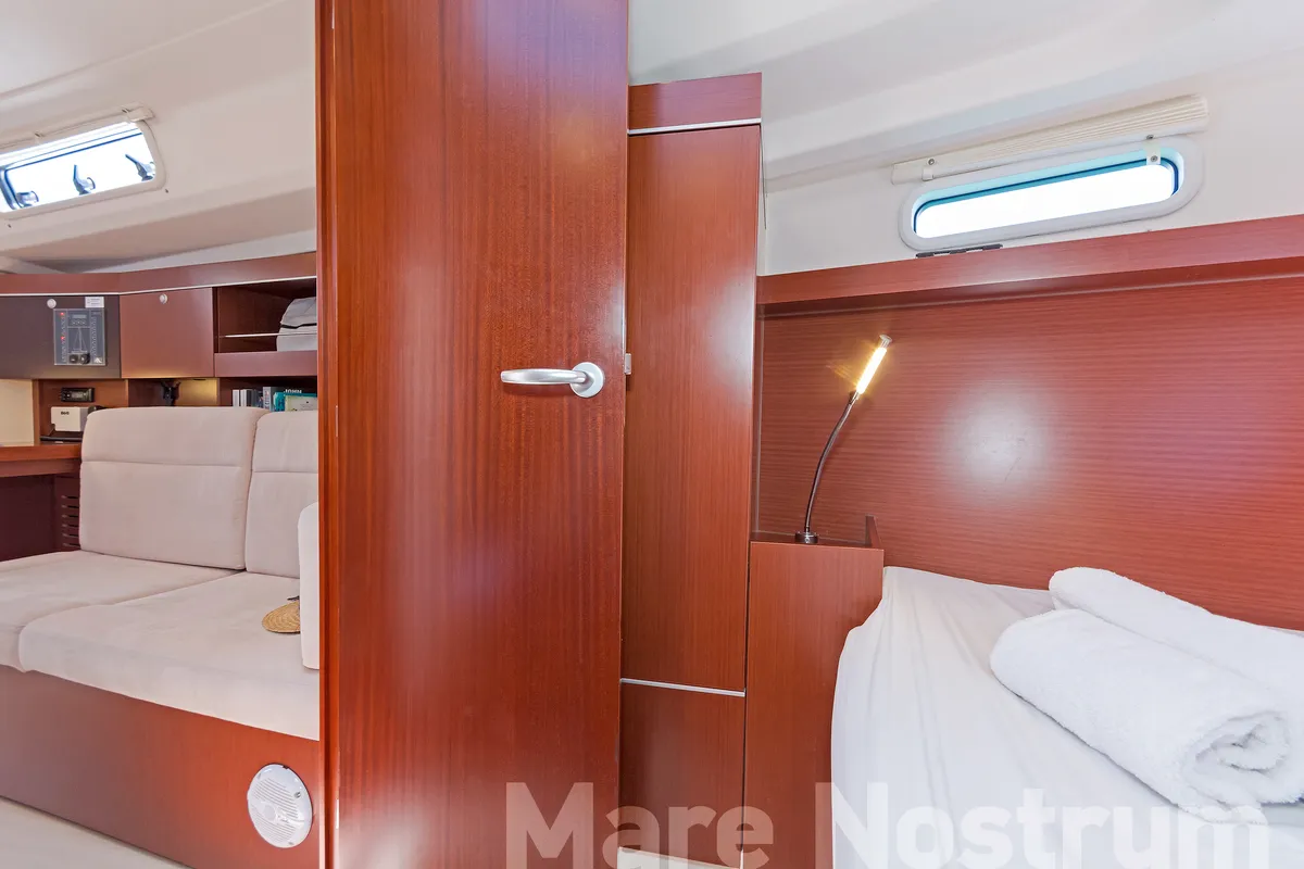 Cabin on Mare Nostrum, a Hanse 385 sailboat at Kos, Greece