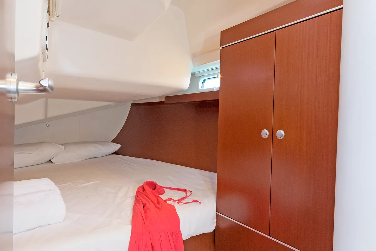 Cabin on Mare Nostrum, a Hanse 385 sailboat at Kos, Greece