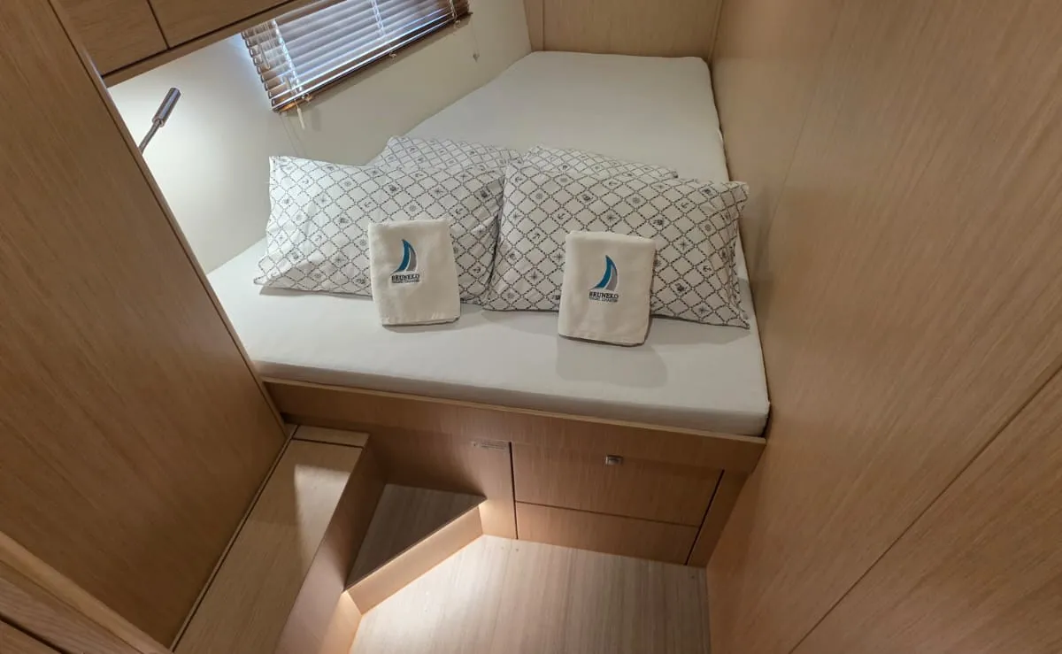 Cabin on Payetra, a Bavaria C46 sailboat at Zadar, Croatia