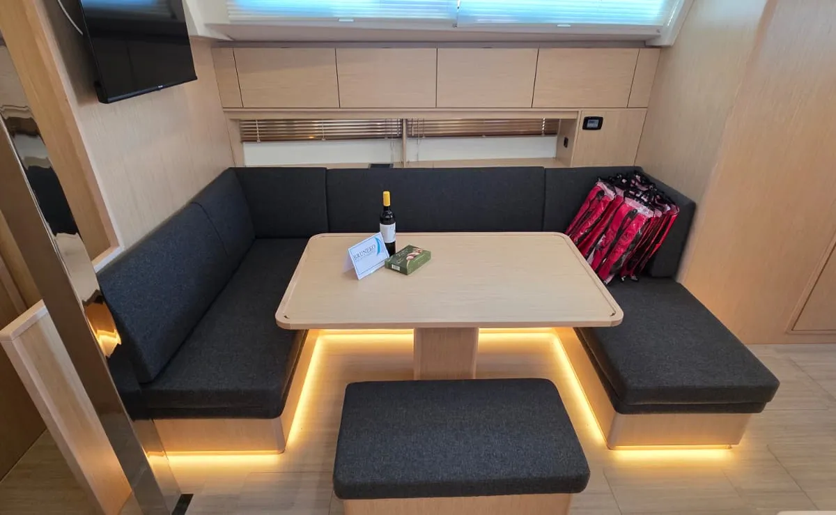 Salon of Payetra, a Bavaria C46 sailboat at Zadar, Croatia