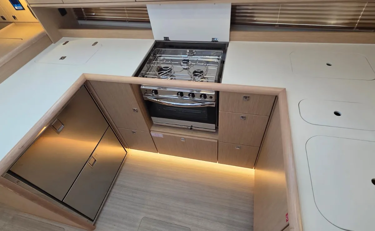 Galley of Payetra, a Bavaria C46 sailboat at Zadar, Croatia
