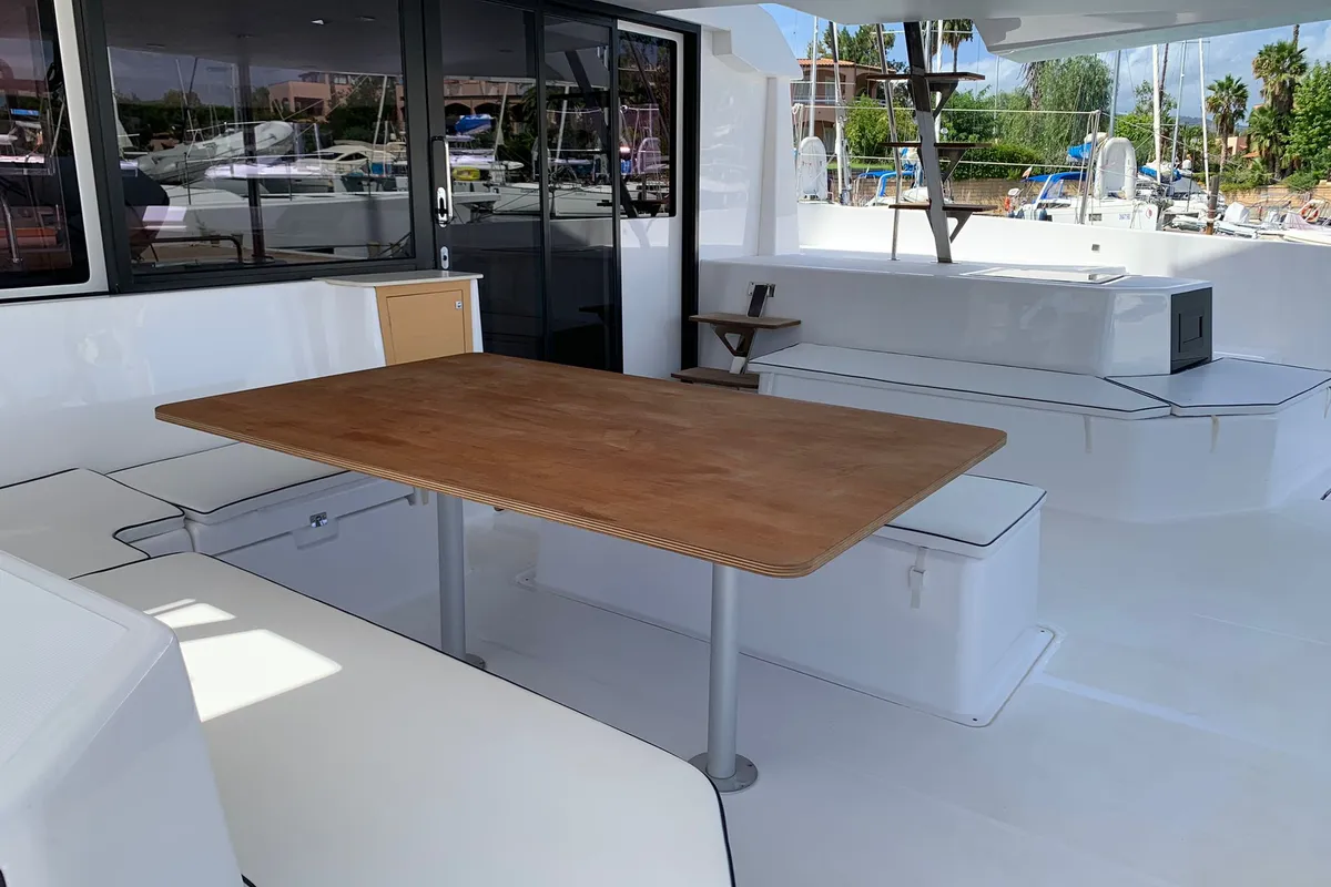 Eden Planet, a Dufour 48 Catamaran catamaran at Tonnarella, Italy