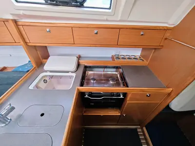 Galley of Atena, a Bavaria Cruiser 37 sailboat at Općina Sukošan, Croatia