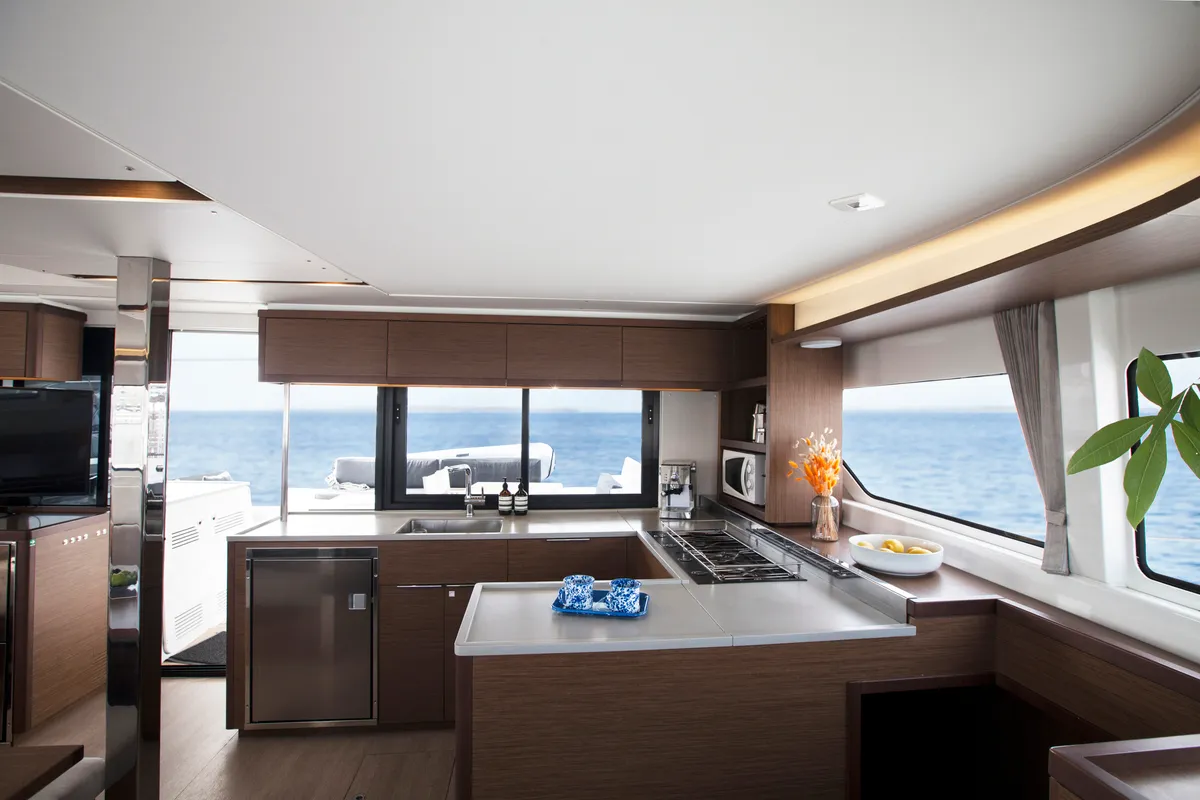 Galley of Kaizen, a Lagoon 46 catamaran at Municipal Unit of Rhodes, Greece