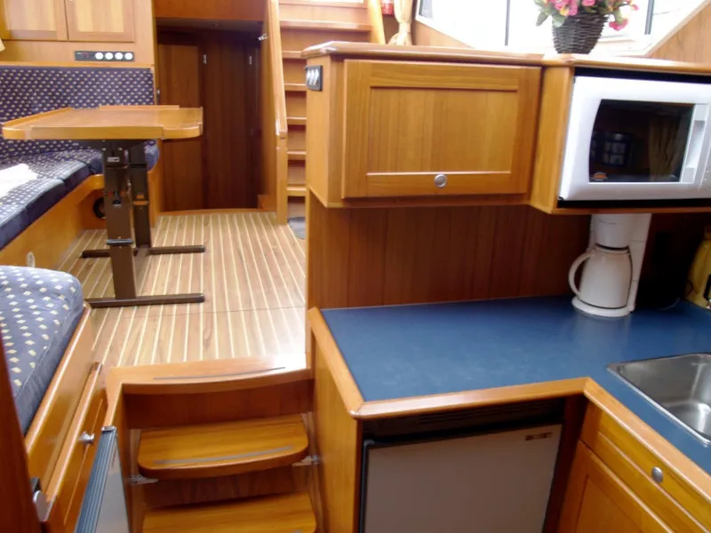 Galley of De Drait Renal 36, a motorboat at Drachten, Netherlands