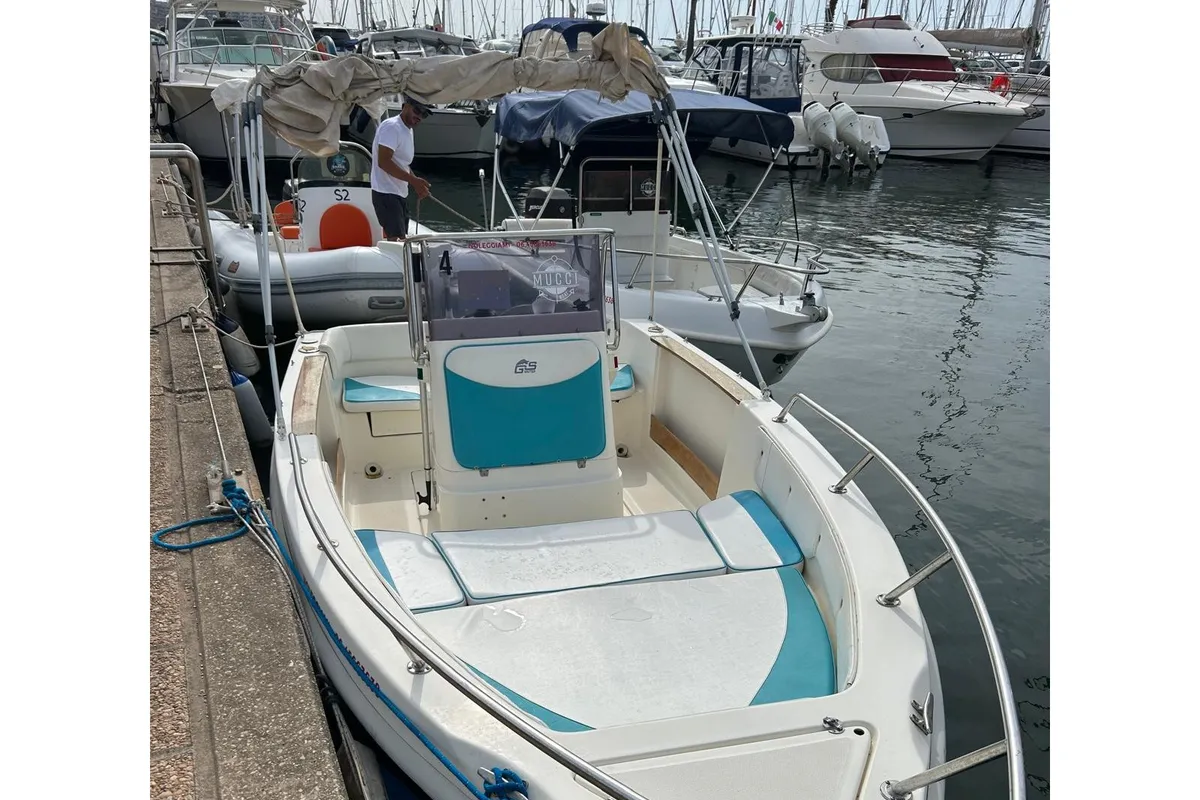 Exterior view of OPEN 510, a Gulet Motorboat motorboat at Nettuno, Italy