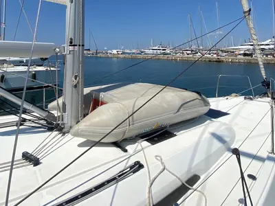 Deck of ARIA, a Beneteau Oceanis 40.1 sailboat at Municipal Unit of Lefkada, Greece