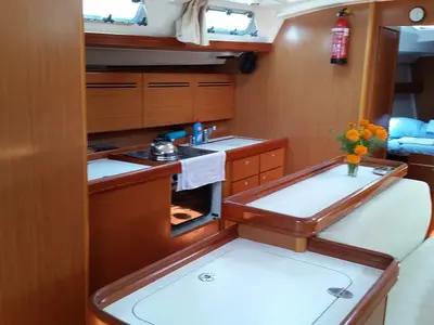 Galley of Amirante, a Beneteau Cyclades 50.5 sailboat at Athens, Greece