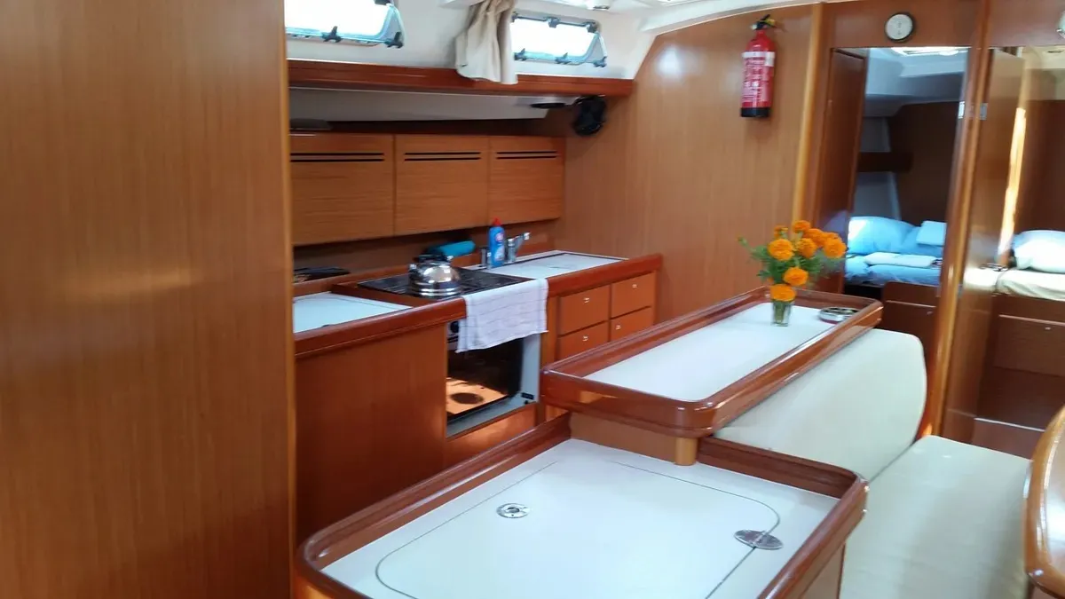 Galley of Amirante, a Beneteau Cyclades 50.5 sailboat at Athens, Greece