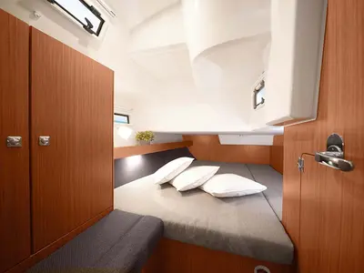 Cabin on Lazarus, a Bavaria Cruiser 41S sailboat at Pirovac, Croatia