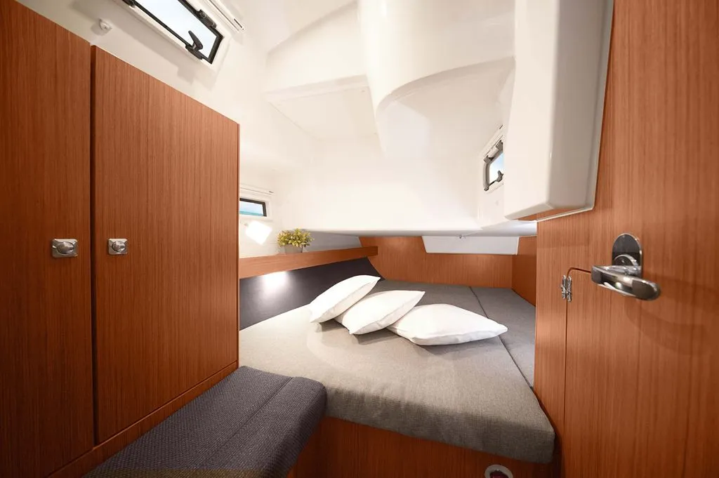 Cabin on Lazarus, a Bavaria Cruiser 41S sailboat at Pirovac, Croatia