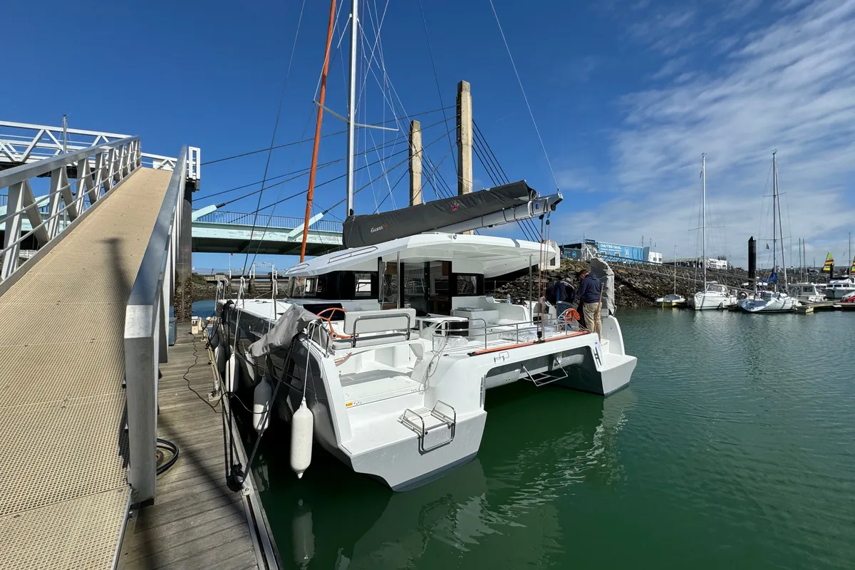 Exterior view of El Paso 2, a Excess 14 catamaran at Rogoznica, Croatia