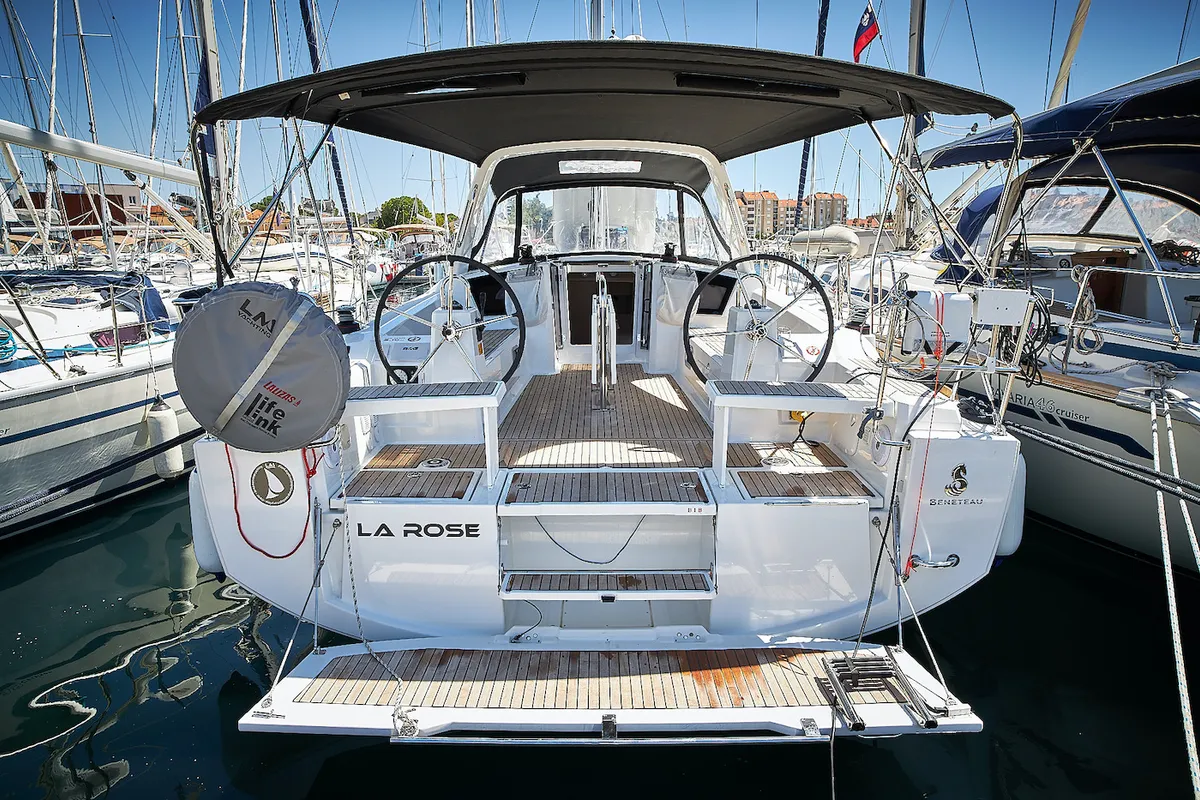 La Rose, a Beneteau Oceanis 38.1 sailboat at Biograd na Moru, Croatia