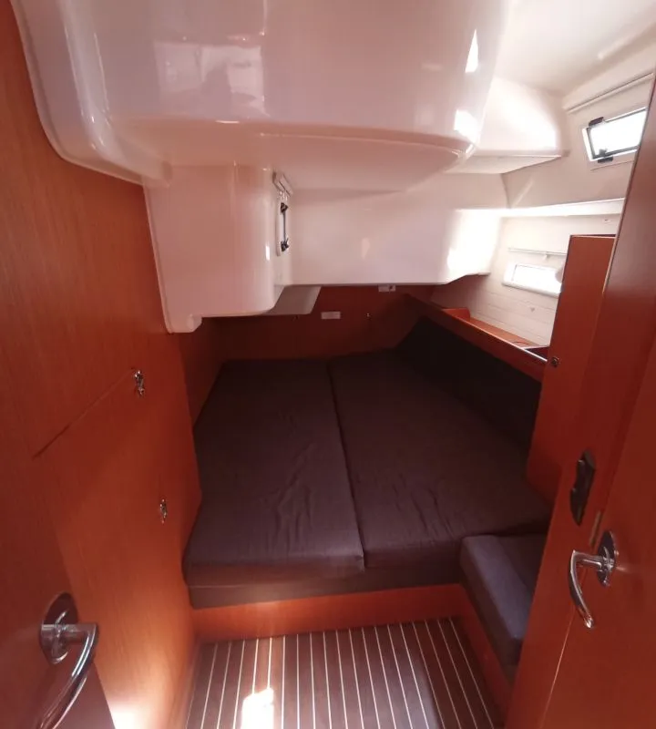 Cabin on Alissa, a Bavaria Cruiser 51 sailboat at Palma de Mallorca, Spain