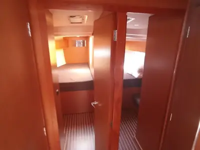 Cabin on Alissa, a Bavaria Cruiser 51 sailboat at Palma de Mallorca, Spain