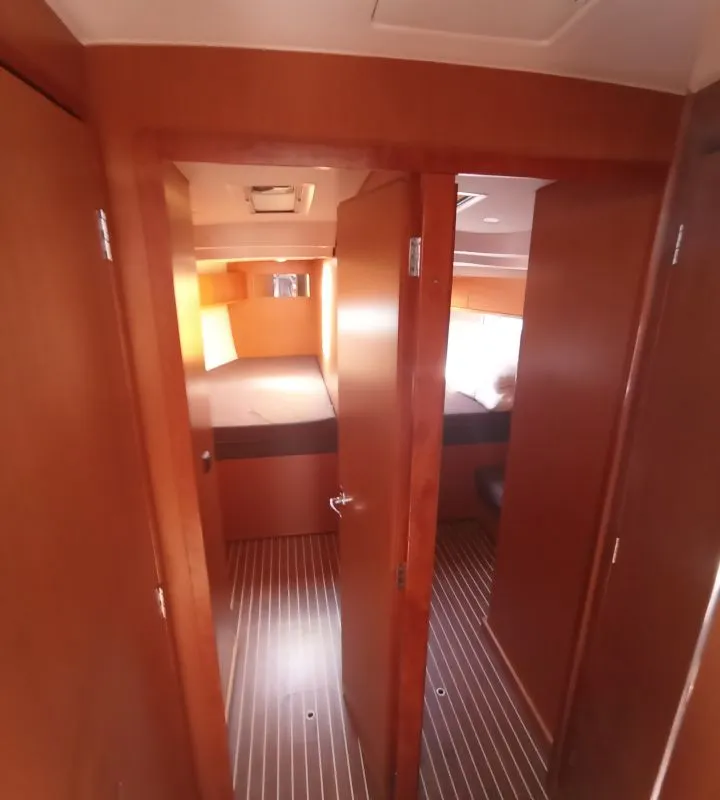 Cabin on Alissa, a Bavaria Cruiser 51 sailboat at Palma de Mallorca, Spain