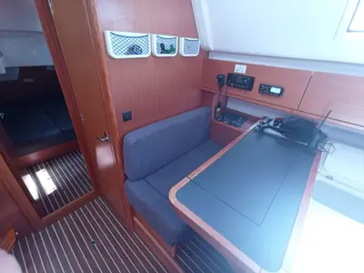 Salon of Alissa, a Bavaria Cruiser 51 sailboat at Palma de Mallorca, Spain