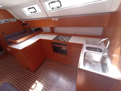 Galley of Alissa, a Bavaria Cruiser 51 sailboat at Palma de Mallorca, Spain