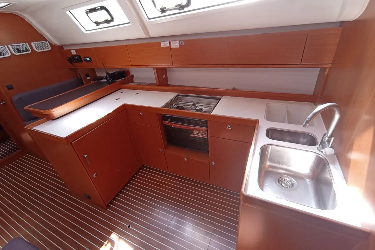 Galley of Alissa, a Bavaria Cruiser 51 sailboat at Palma de Mallorca, Spain