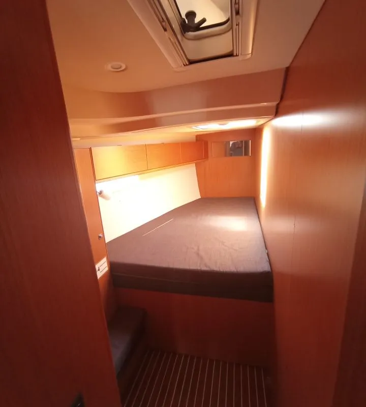 Cabin on Alissa, a Bavaria Cruiser 51 sailboat at Palma de Mallorca, Spain