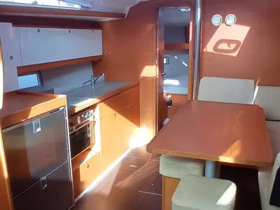 Galley of Tiche, a Dufour 390 Grand Large sailboat at Palermo, Italy