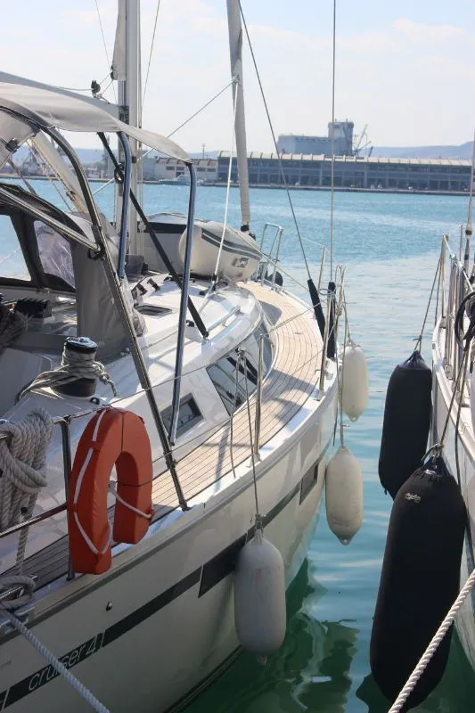 Exterior view of MiraMare, a Bavaria Cruiser 41 sailboat at Volos Municipality, Greece