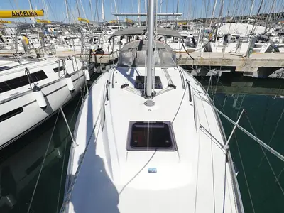 Deck of Feeling Good, a Bavaria Cruiser 34 sailboat at Pirovac, Croatia