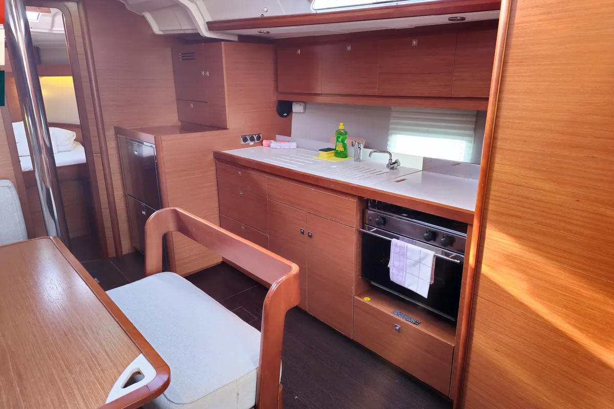 Galley of Grazioso, a Dufour 430 GL sailboat at Rogoznica, Croatia