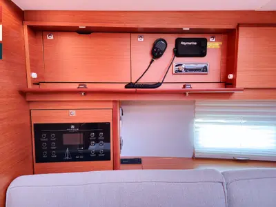 Salon of Grazioso, a Dufour 430 GL sailboat at Rogoznica, Croatia