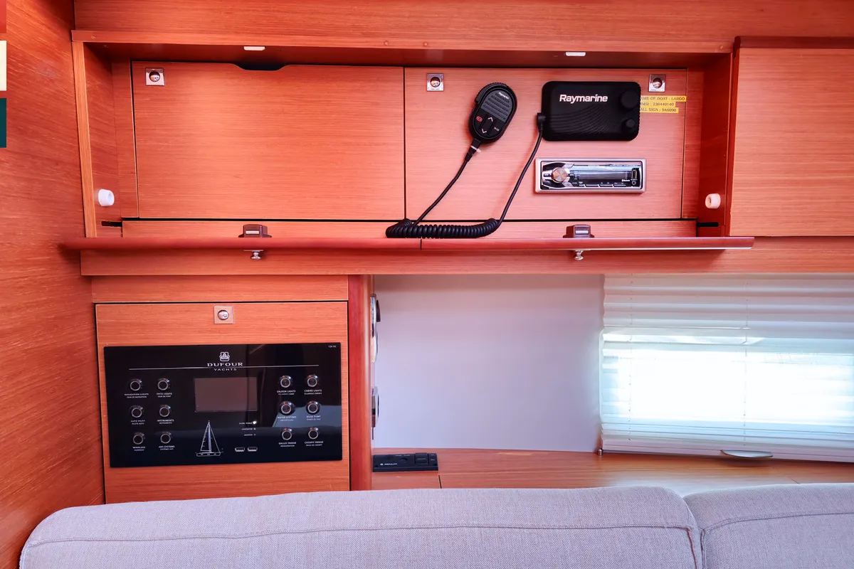 Salon of Grazioso, a Dufour 430 GL sailboat at Rogoznica, Croatia