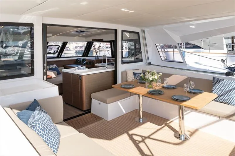 Harmony Planet, a Nautitech 46 Fly catamaran at Tonnarella, Italy