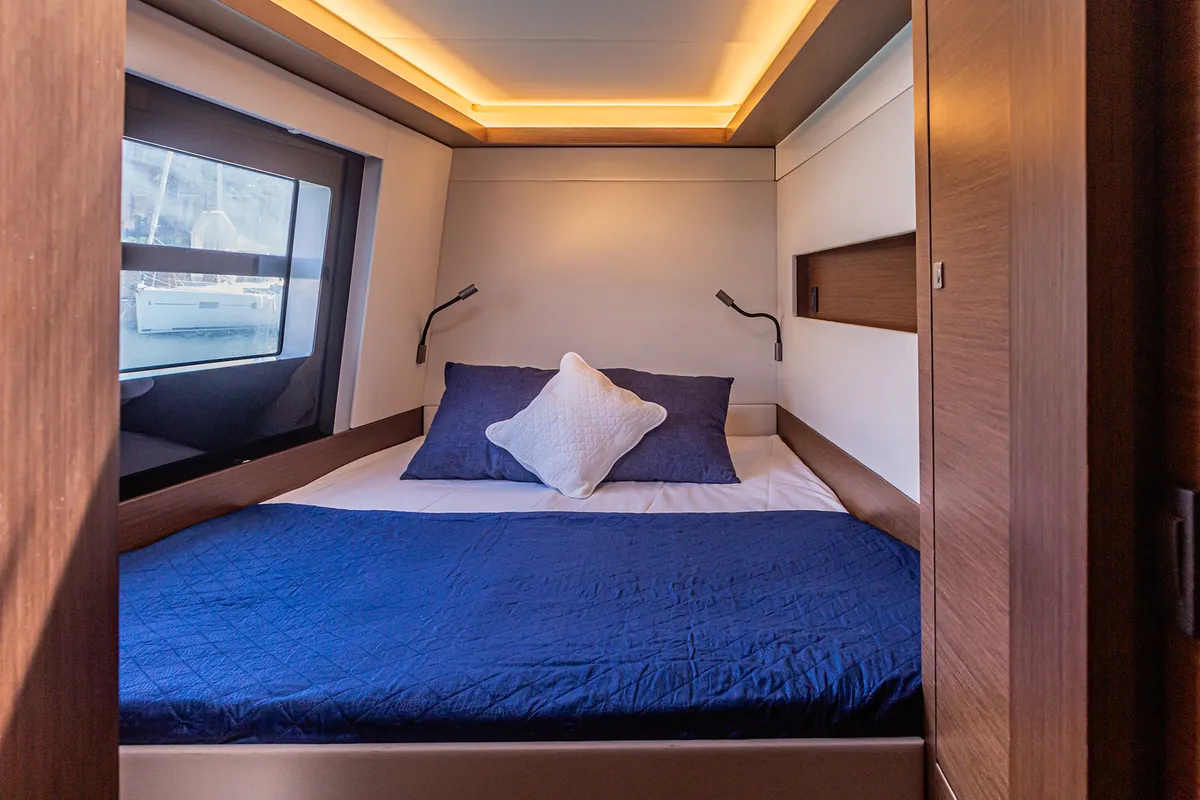 Harmony Planet, a Nautitech 46 Fly catamaran at Tonnarella, Italy