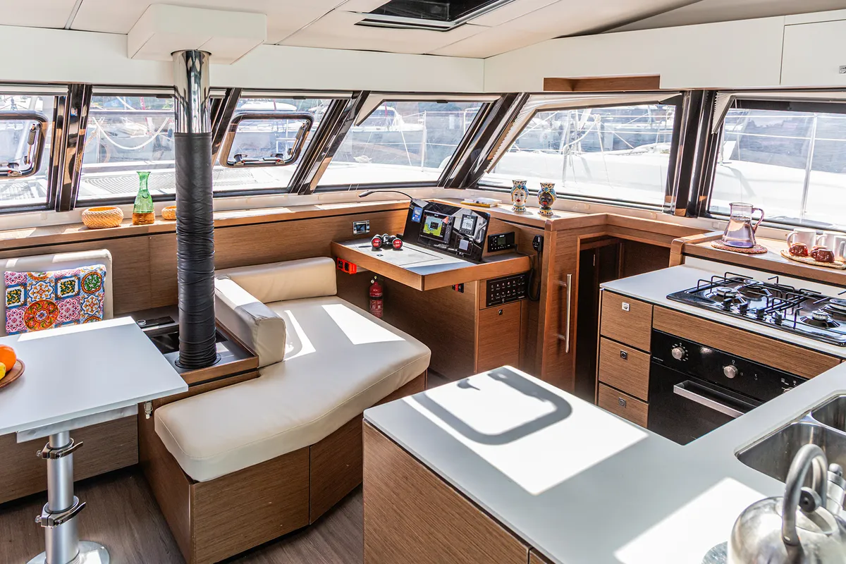 Harmony Planet, a Nautitech 46 Fly catamaran at Tonnarella, Italy