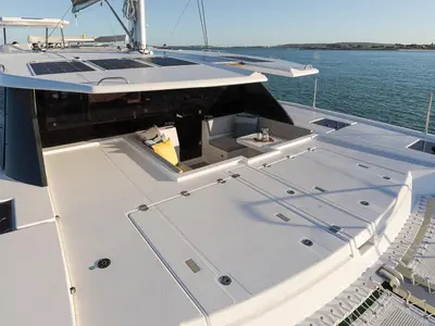 Deck of Moorings 5000 Exclusive Plus, a Leopard 50 catamaran at Road Town, British Virgin Islands