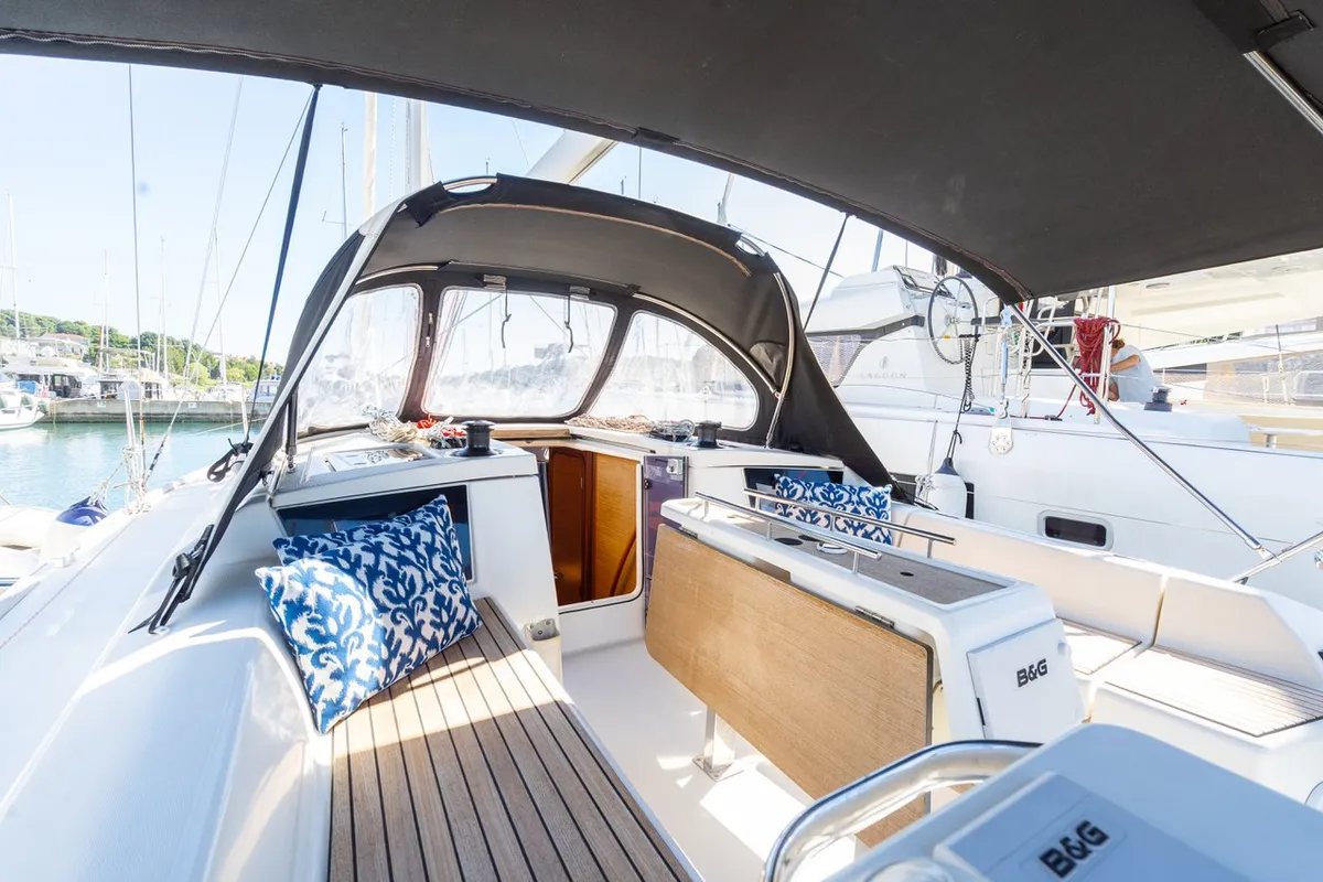 Draco, a Dufour 360 GL sailboat at Pula, Croatia