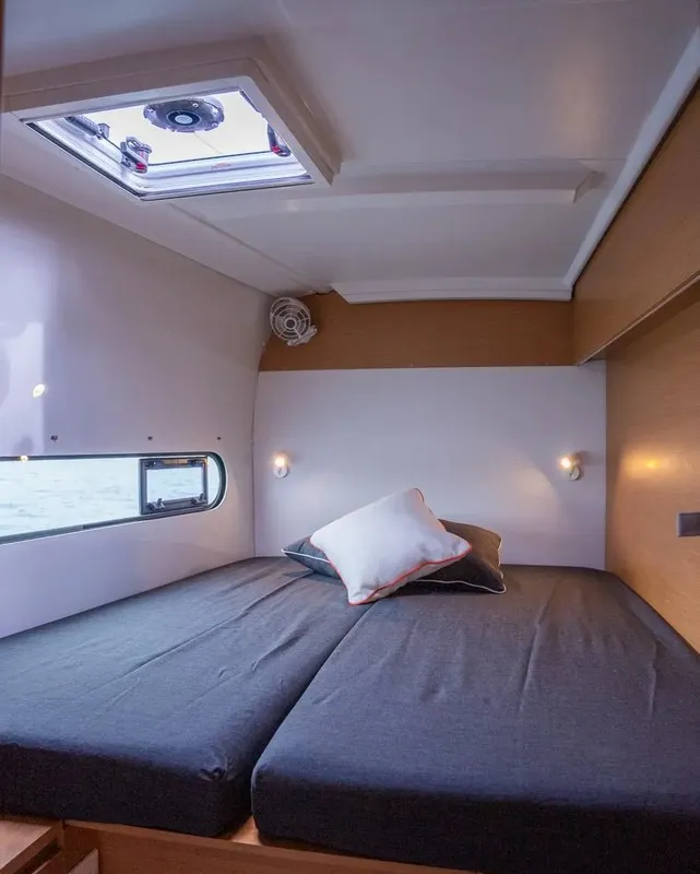 Cabin on Lom, a Excess 11 catamaran at Toulon, France