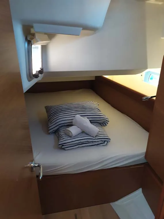 Cabin on Mango Tango, a Jeanneau Sun Odyssey 419 sailboat at Trogir, Croatia