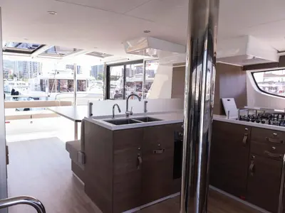 Galley of Divi, a Bali 4.6 catamaran at Salerno, Italy