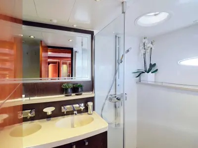 World's End, a Fountaine Pajot Galathea 65 catamaran at Roche Caiman, Seychelles