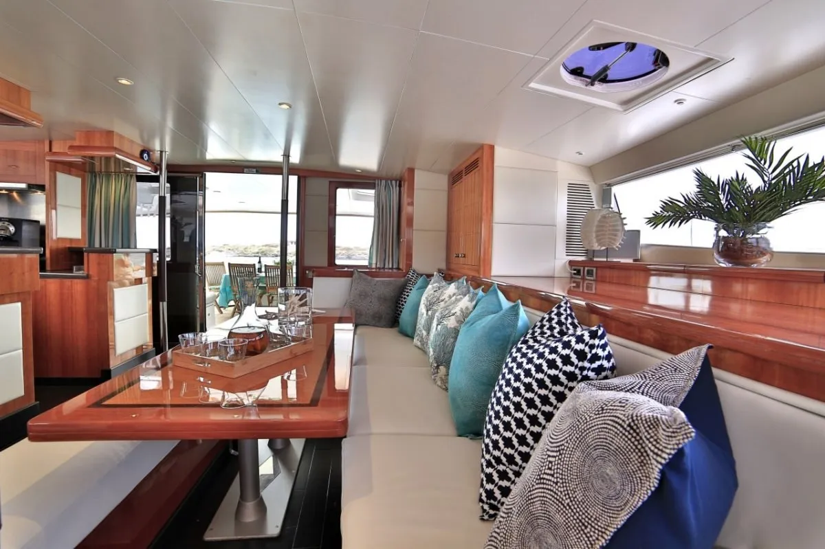 World's End, a Fountaine Pajot Galathea 65 catamaran at Roche Caiman, Seychelles