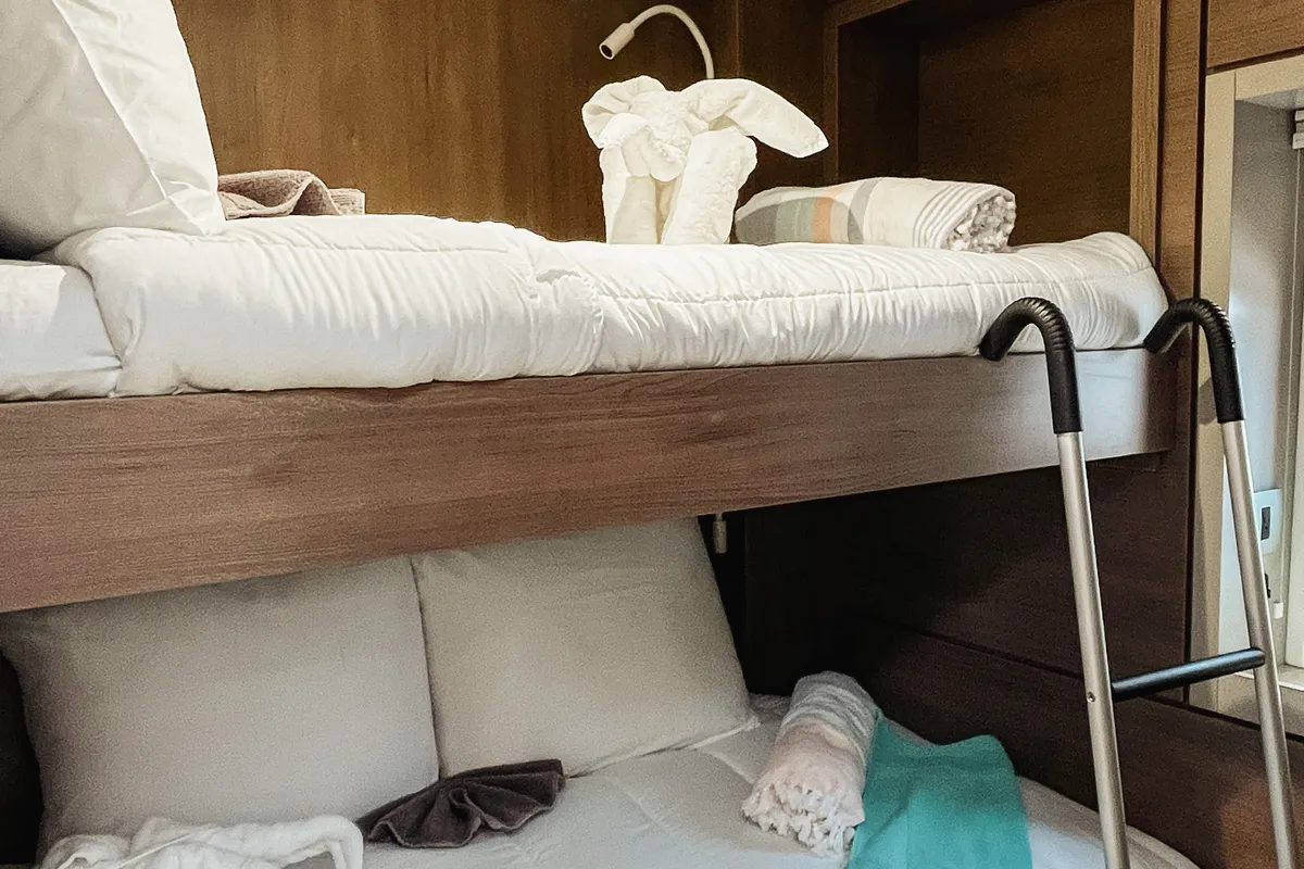 Cabin on Cool Breeze, a Bali 4.6 catamaran at Parham Town, British Virgin Islands
