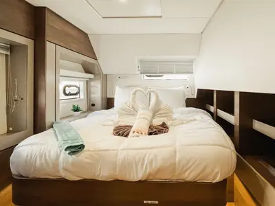 Cabin on Cool Breeze, a Bali 4.6 catamaran at Parham Town, British Virgin Islands