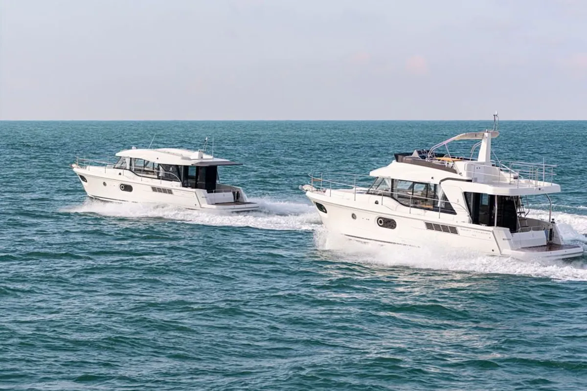 Eduard, a Beneteau Swift Trawler 41 Fly motor yacht at Punat, Croatia