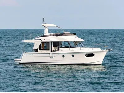Eduard, a Beneteau Swift Trawler 41 Fly motor yacht at Punat, Croatia